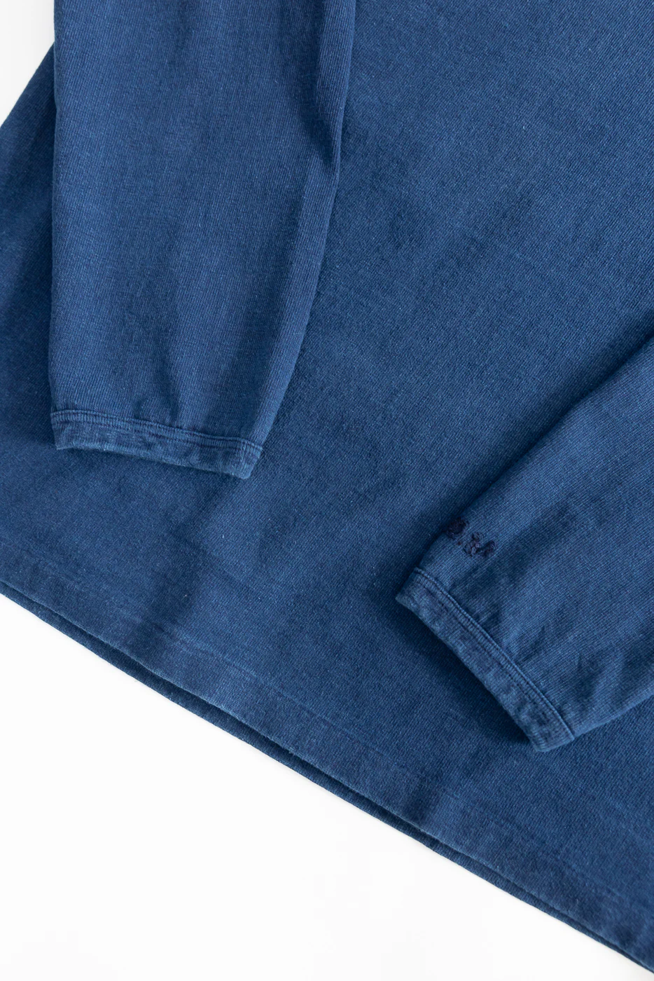 9.5oz "Stand Wheel" Heavyweight Long Sleeve Tee - Indigo - Image 3
