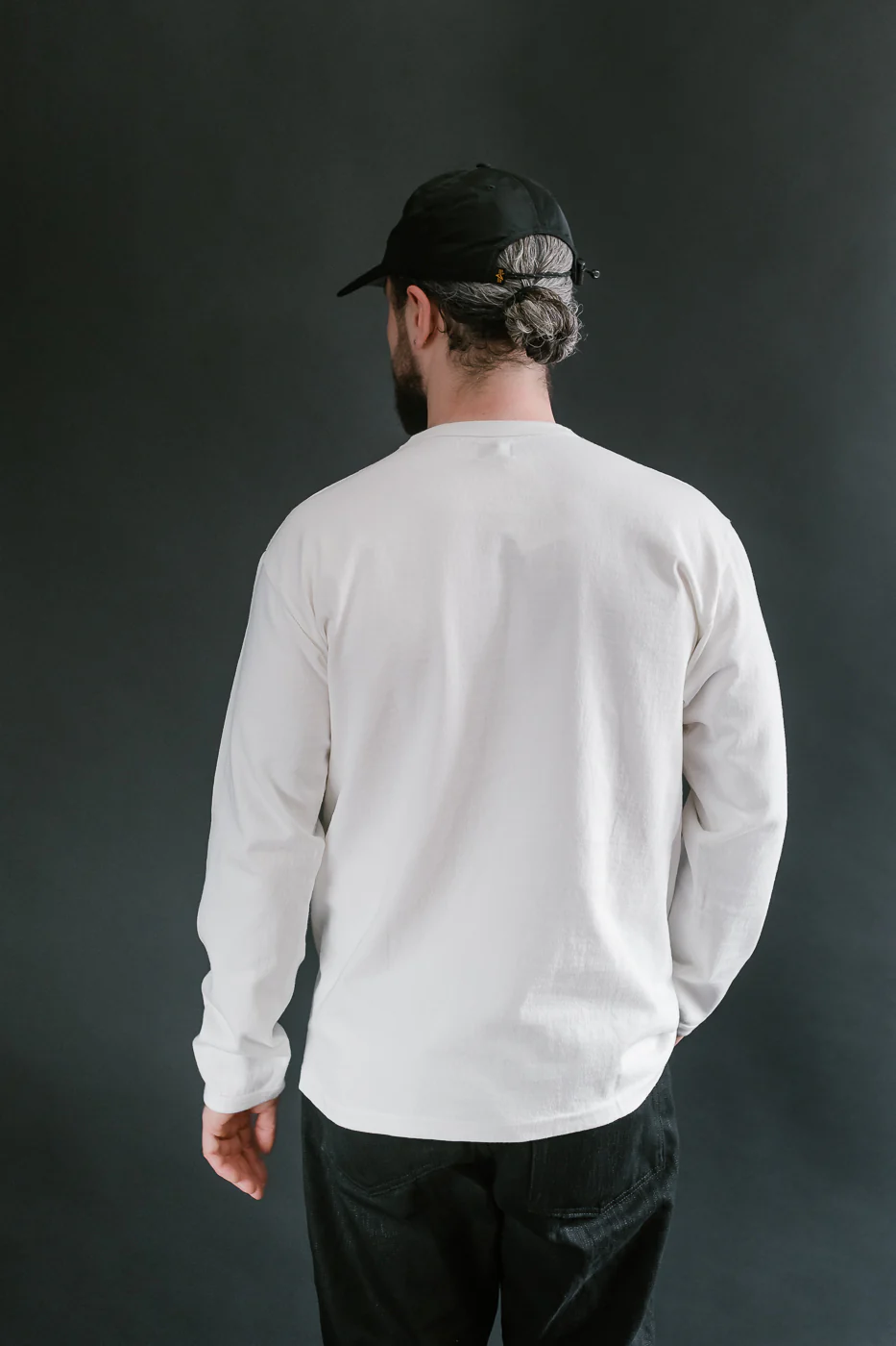 "Stand Wheel" Heavyweight Long Sleeve Tee - Off White - Image 10