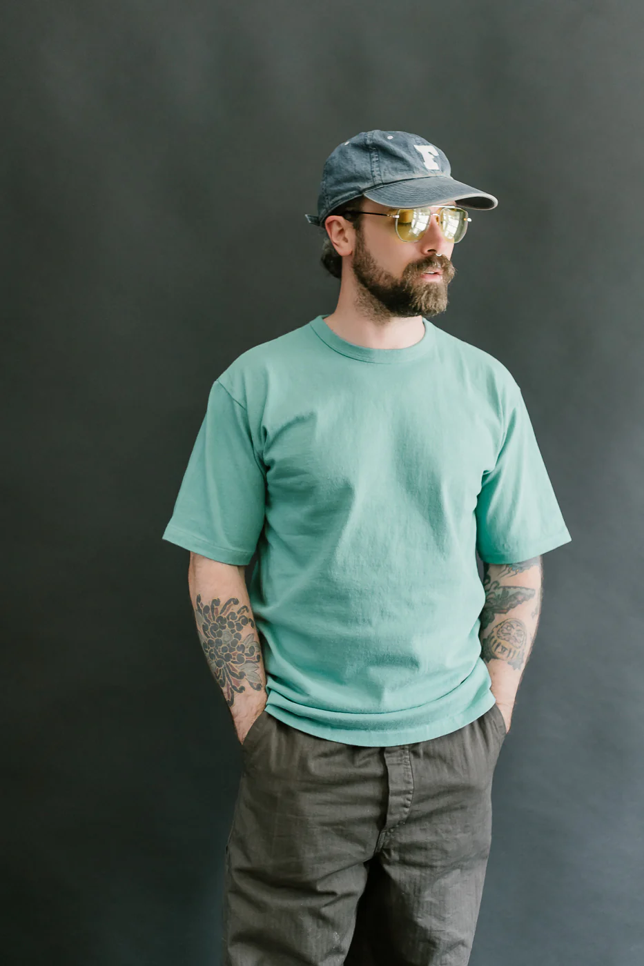 "Stand Wheel" Heavyweight Tee - Emerald - Image 12