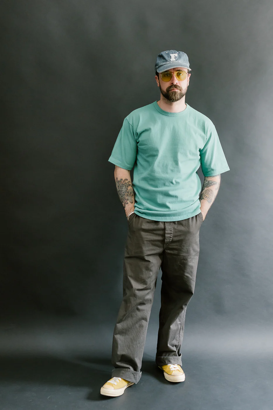 "Stand Wheel" Heavyweight Tee - Emerald - Image 5
