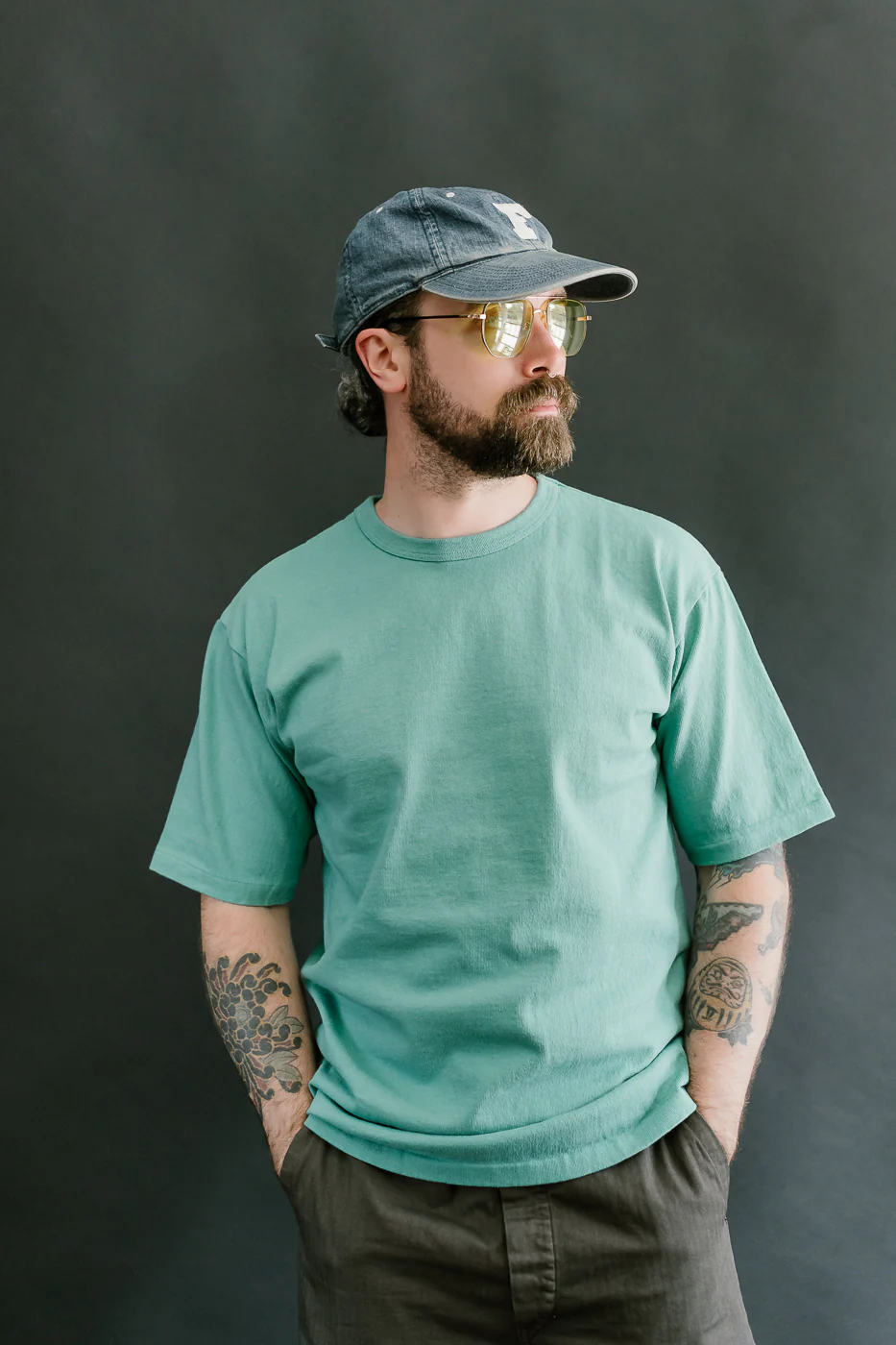 "Stand Wheel" Heavyweight Tee - Emerald - Image 8