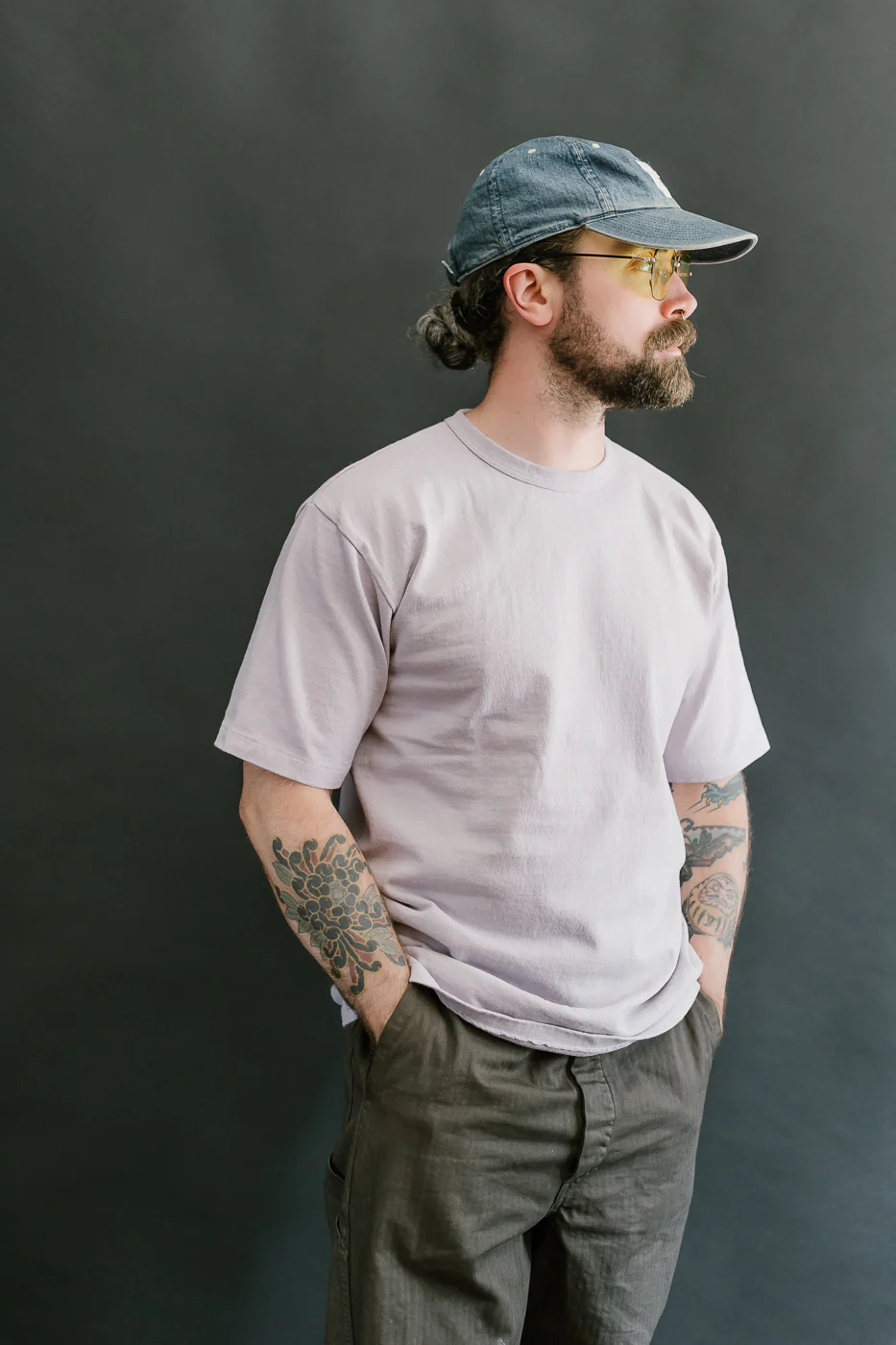 "Stand Wheel" Heavyweight Tee - Lavender - Image 12