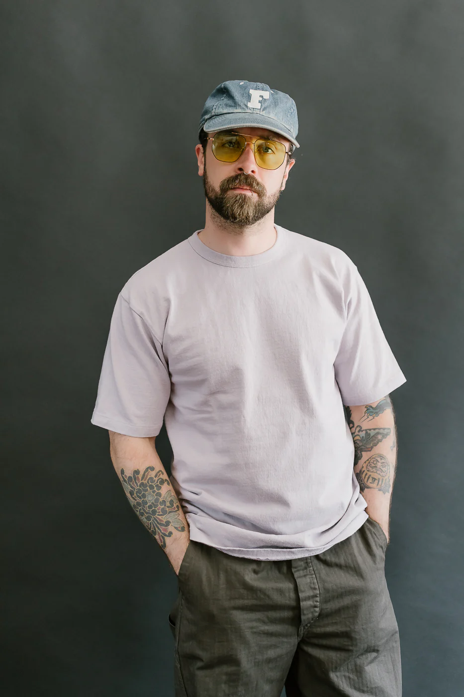 "Stand Wheel" Heavyweight Tee - Lavender - Image 13