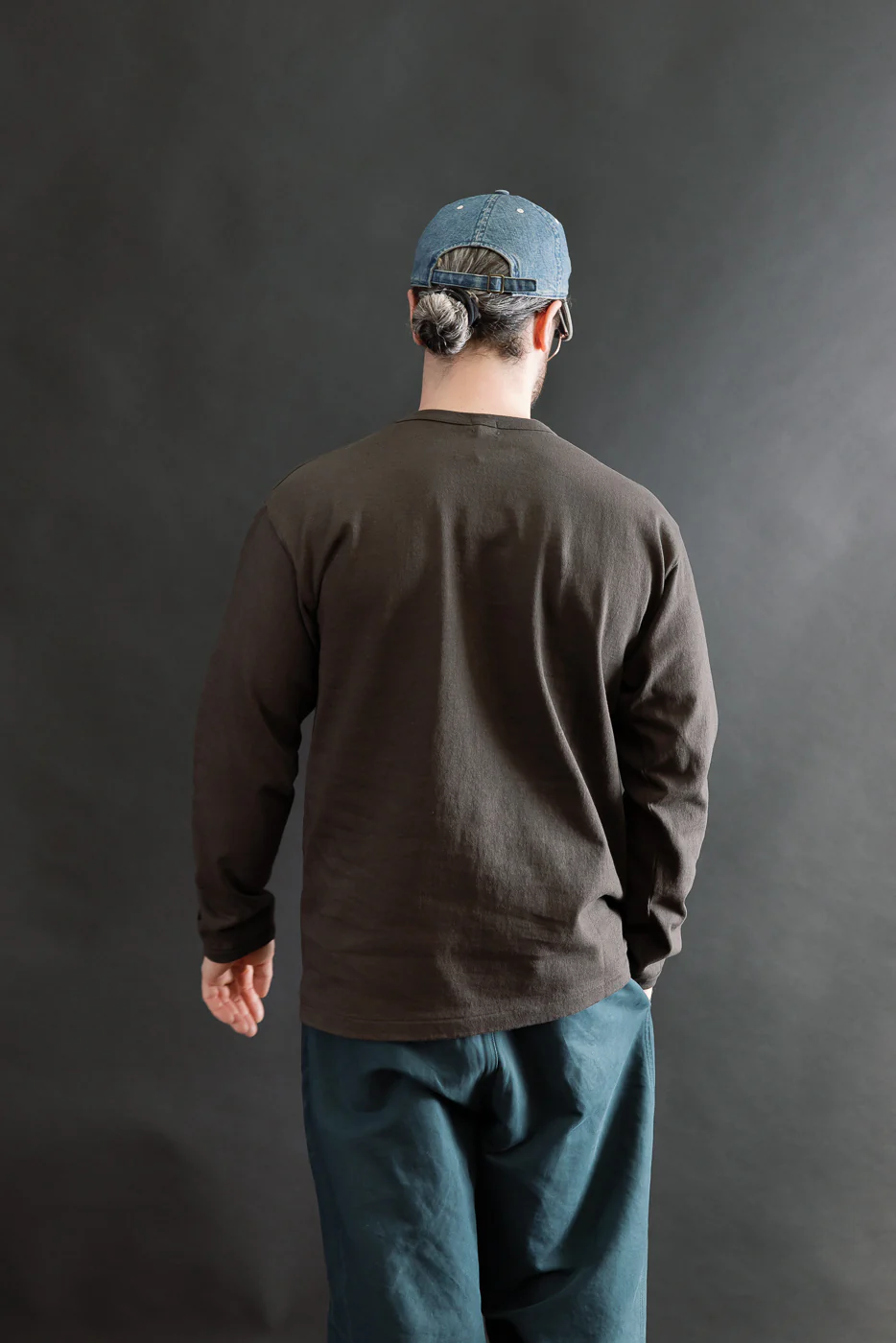 9.5oz "Stand Wheel" Heavyweight Tee Long Sleeve - Sumikuro - Image 11