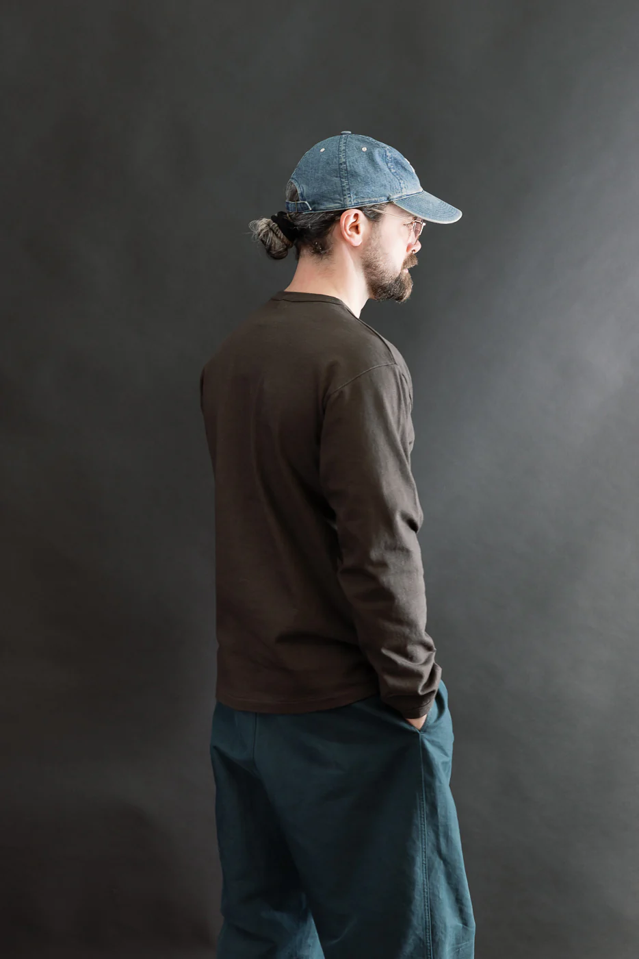 9.5oz "Stand Wheel" Heavyweight Tee Long Sleeve - Sumikuro - Image 12