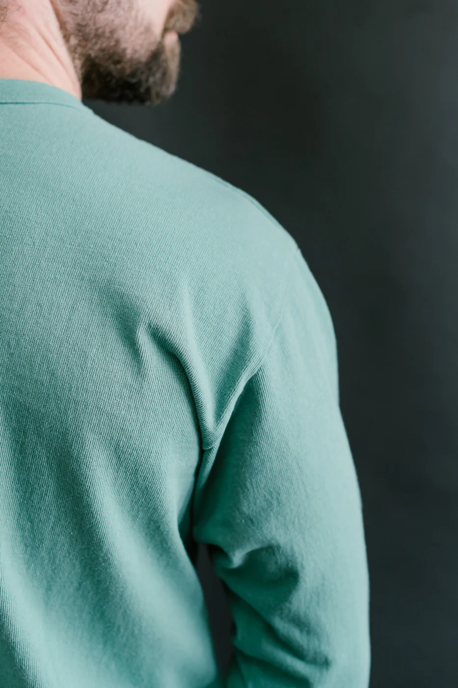 "Stand Wheel" Heavyweight Tee Long Sleeve - Emerald - Image 17