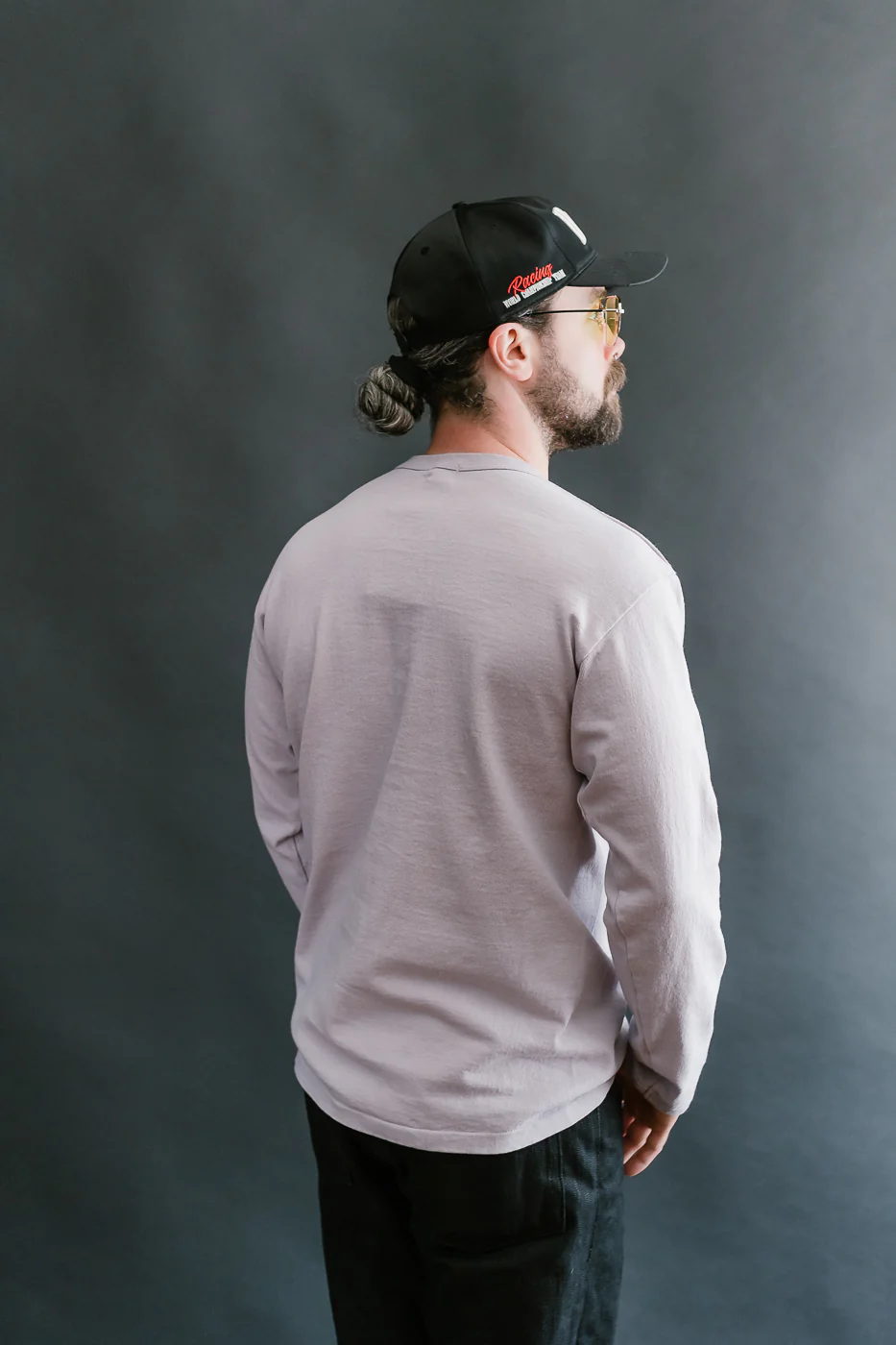"Stand Wheel" Heavyweight Tee Long Sleeve - Lavender - Image 10