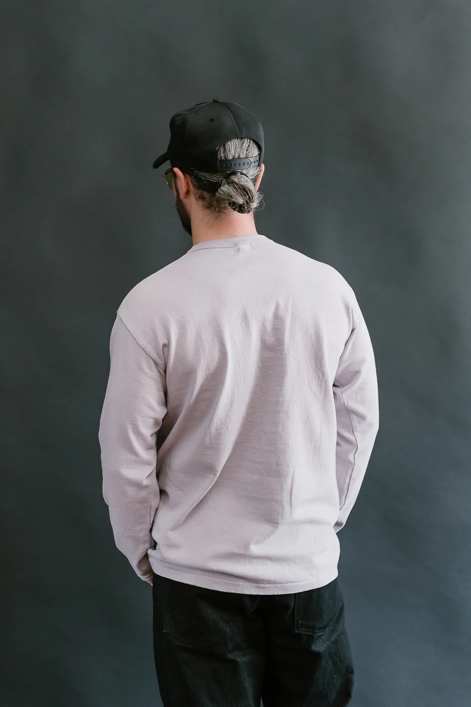 "Stand Wheel" Heavyweight Tee Long Sleeve - Lavender - Image 11
