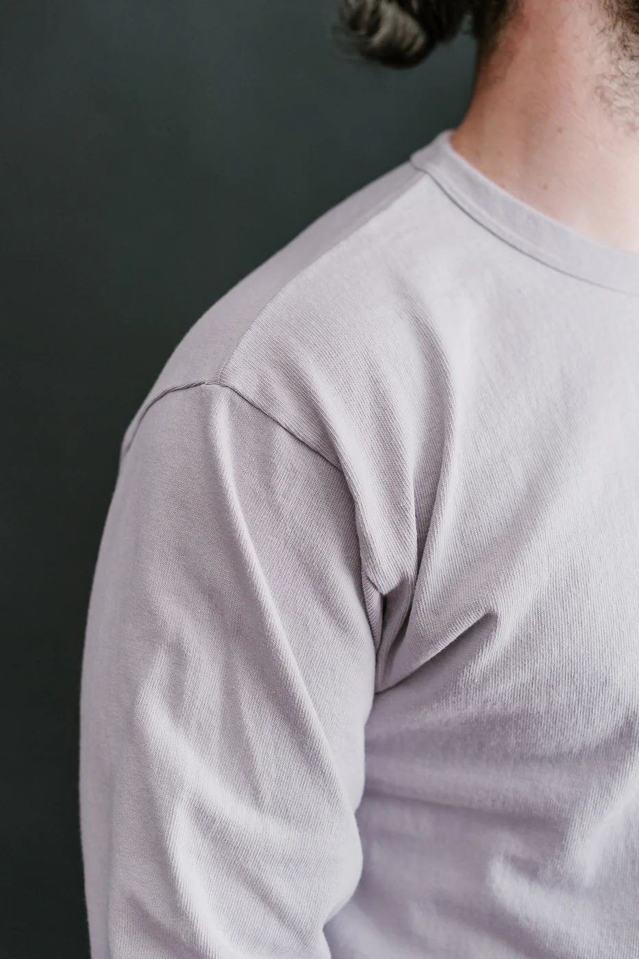 "Stand Wheel" Heavyweight Tee Long Sleeve - Lavender - Image 16