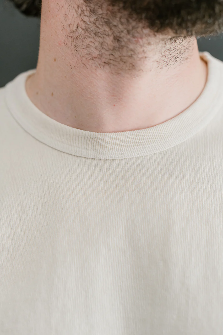 9.5oz "Stand Wheel" Pigment Dyed Heavyweight Tee - Cream - Image 14