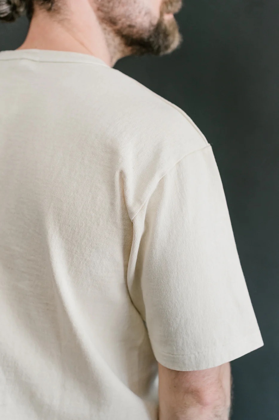 9.5oz "Stand Wheel" Pigment Dyed Heavyweight Tee - Cream - Image 17
