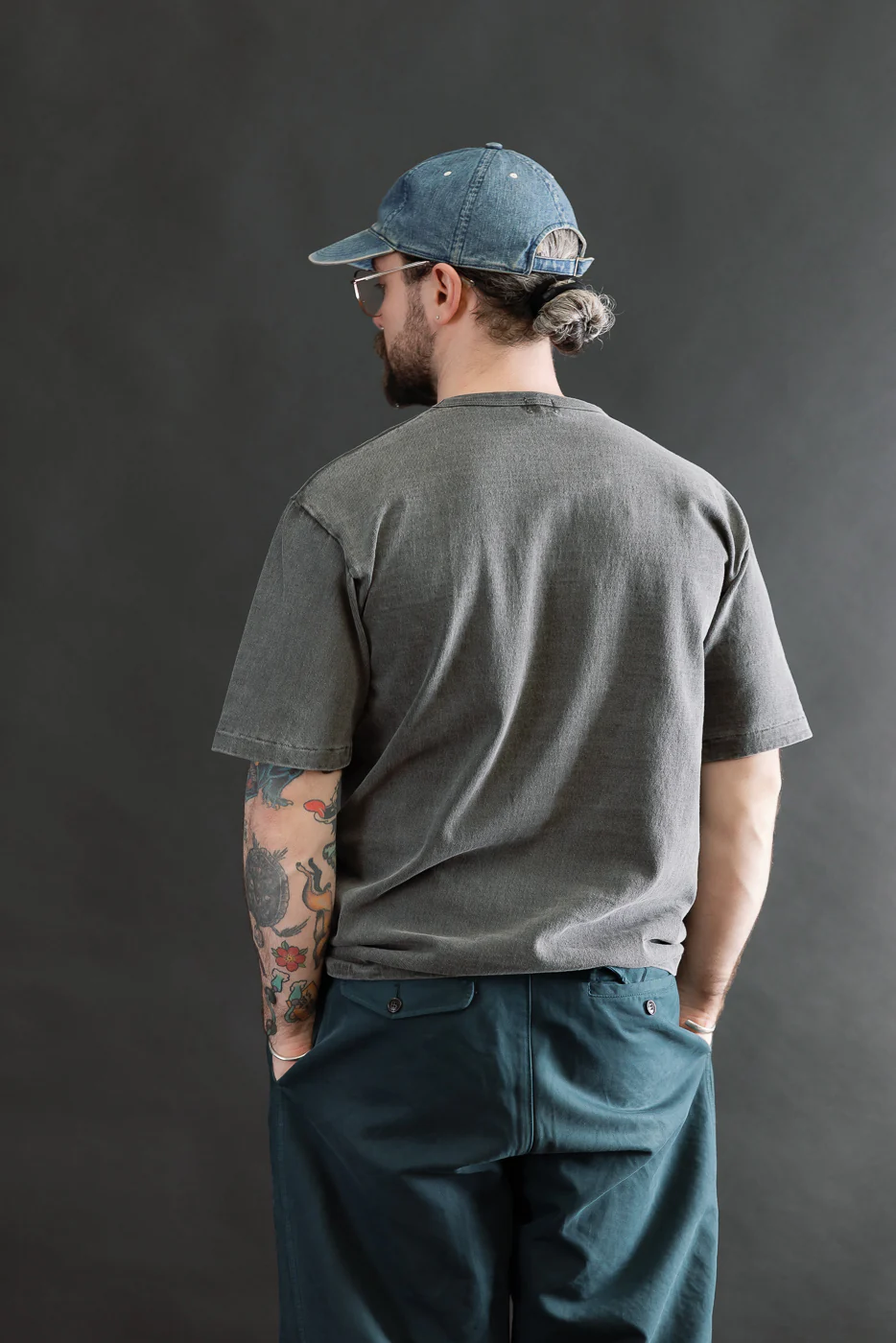 9.5oz "Stand Wheel" Pigment Dyed Heavyweight Tee - Sumikuro - Image 11