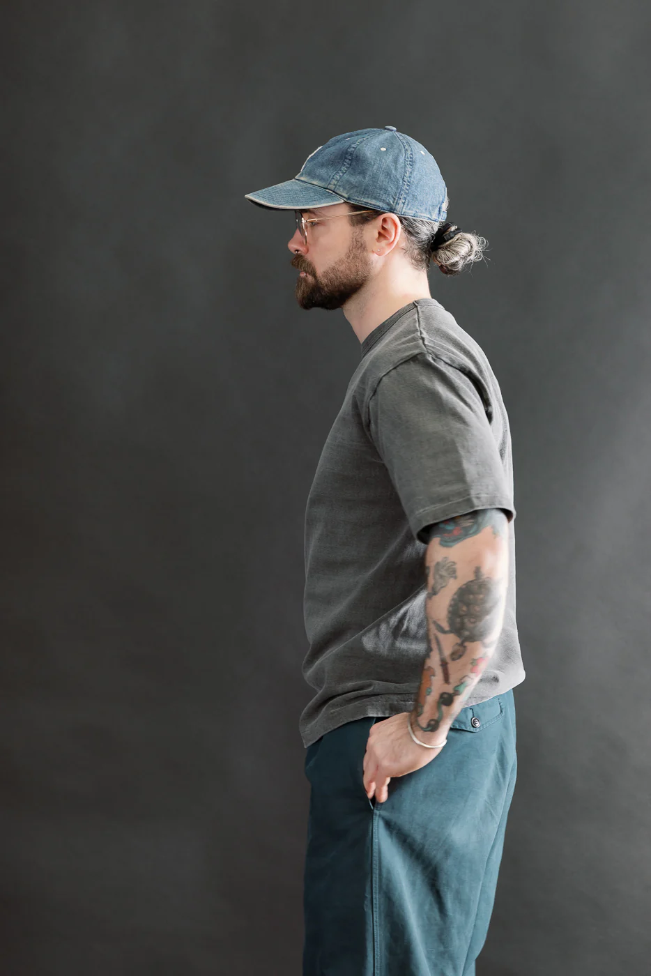 9.5oz "Stand Wheel" Pigment Dyed Heavyweight Tee - Sumikuro - Image 12