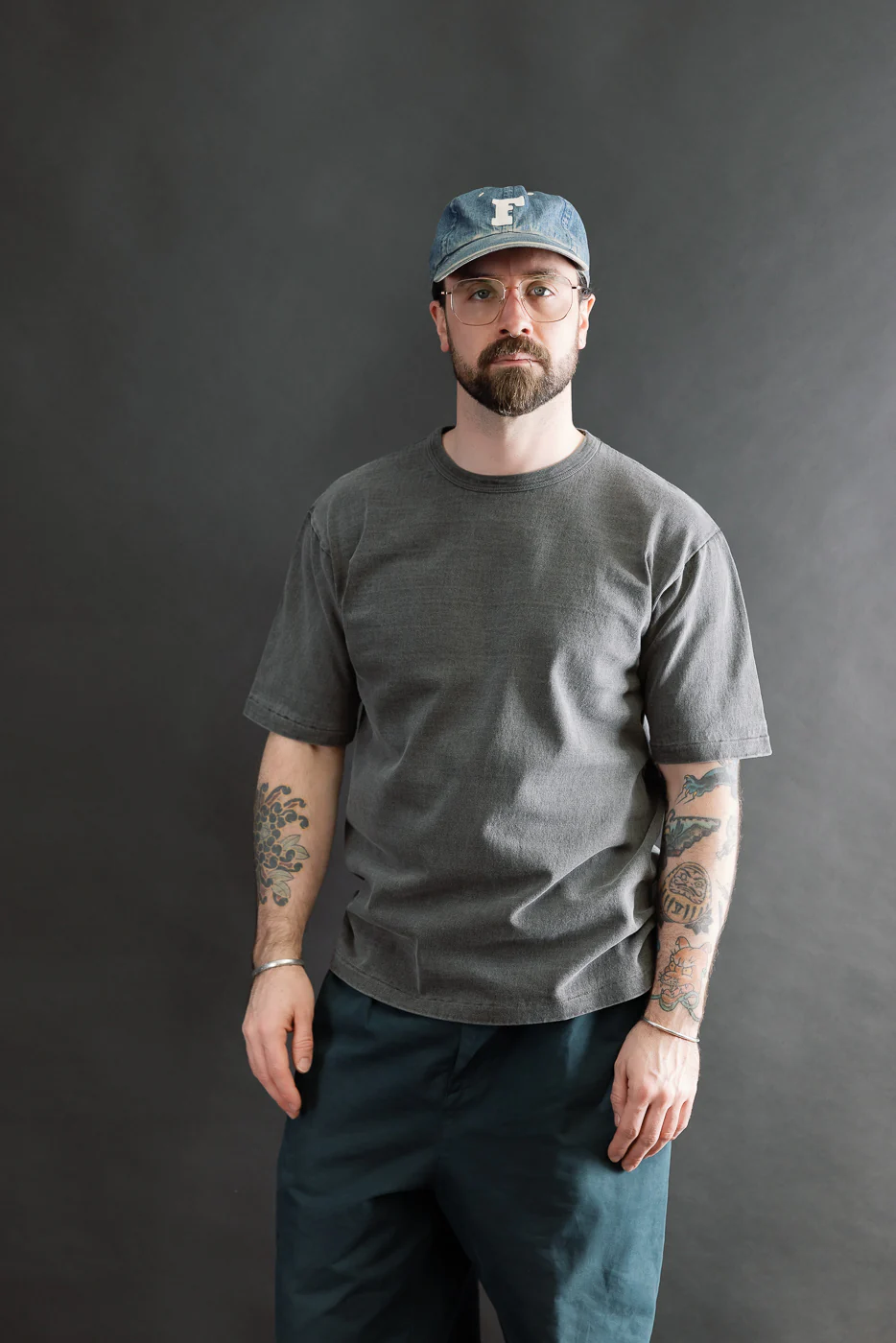9.5oz "Stand Wheel" Pigment Dyed Heavyweight Tee - Sumikuro - Image 13
