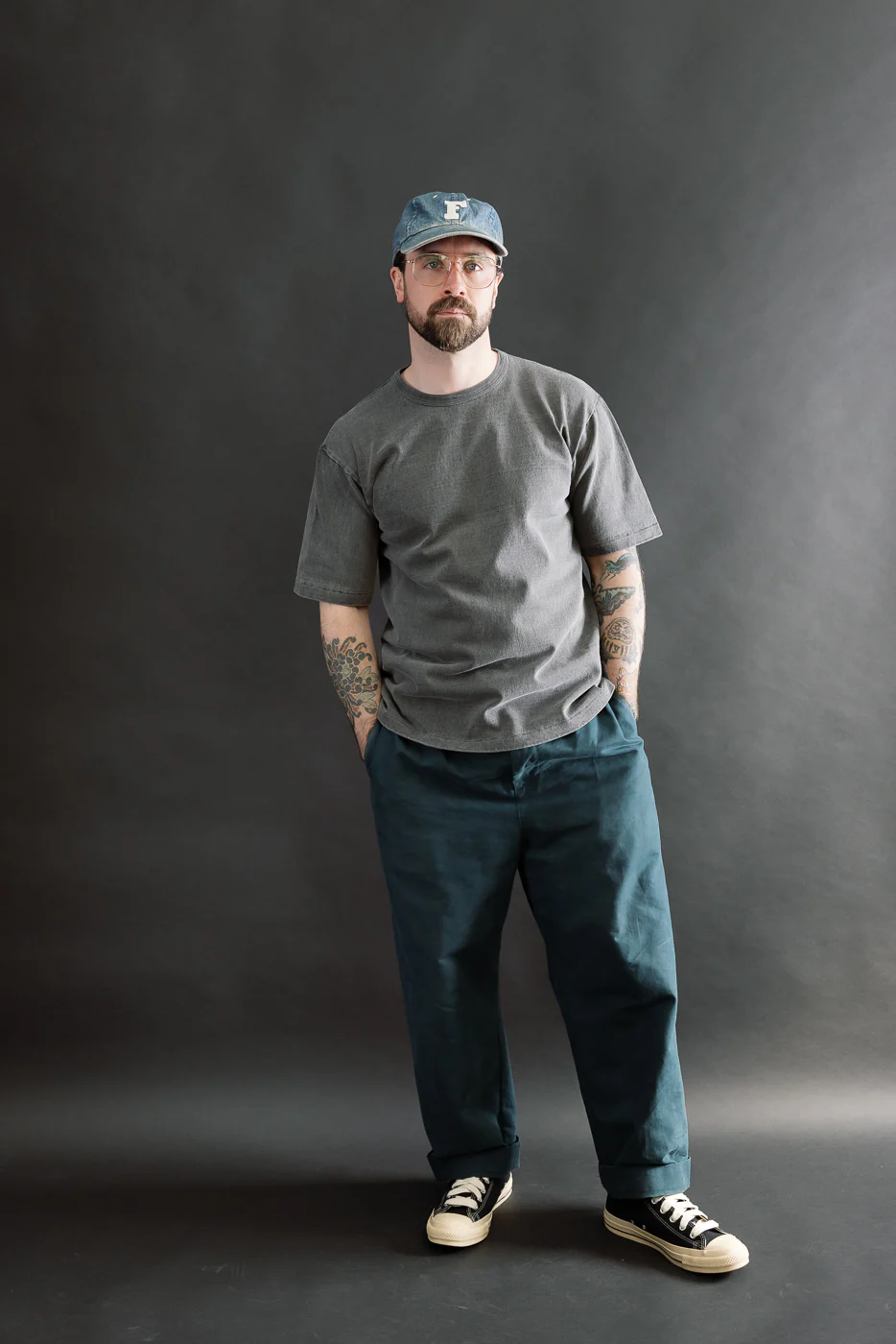 9.5oz "Stand Wheel" Pigment Dyed Heavyweight Tee - Sumikuro - Image 5