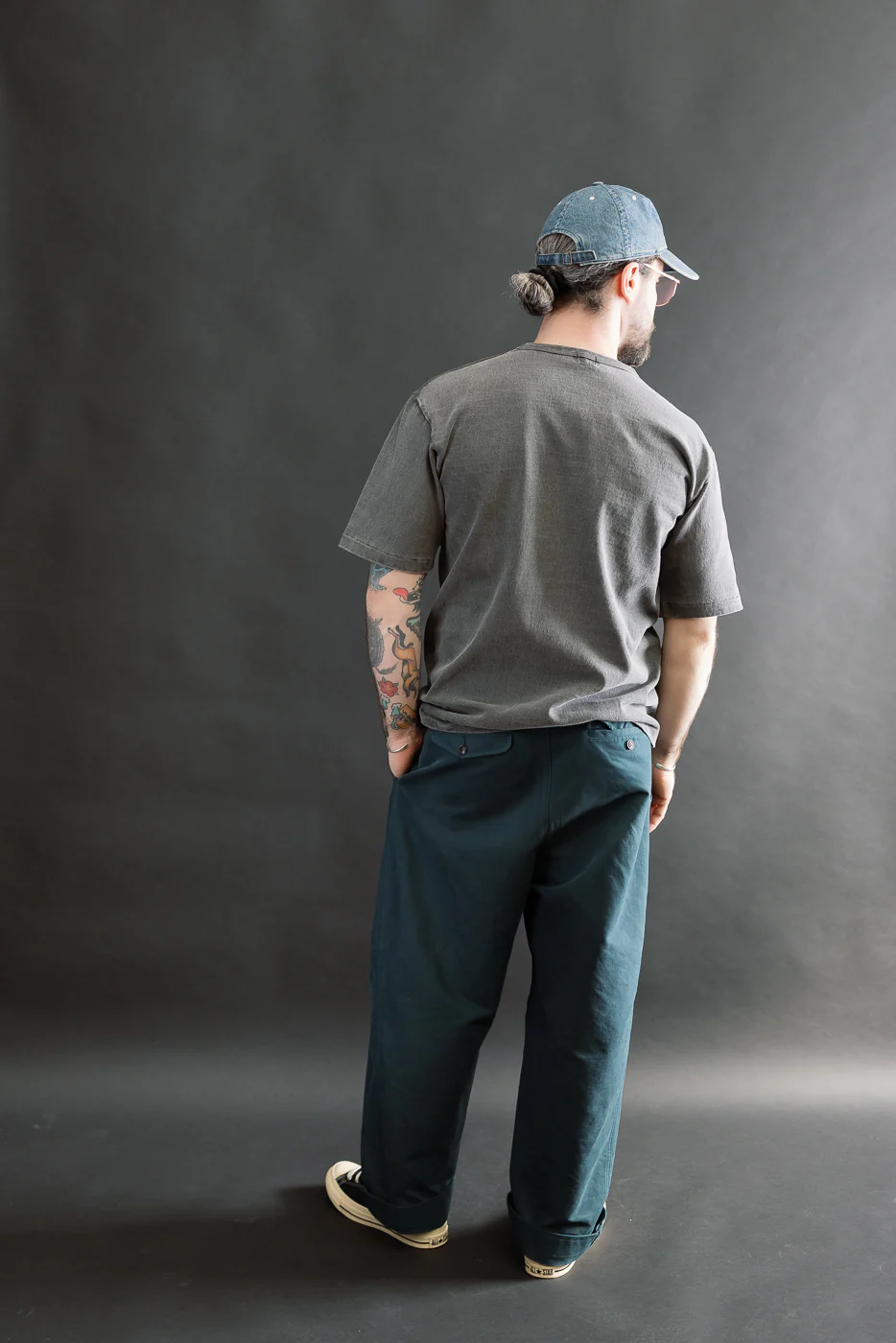 9.5oz "Stand Wheel" Pigment Dyed Heavyweight Tee - Sumikuro - Image 7