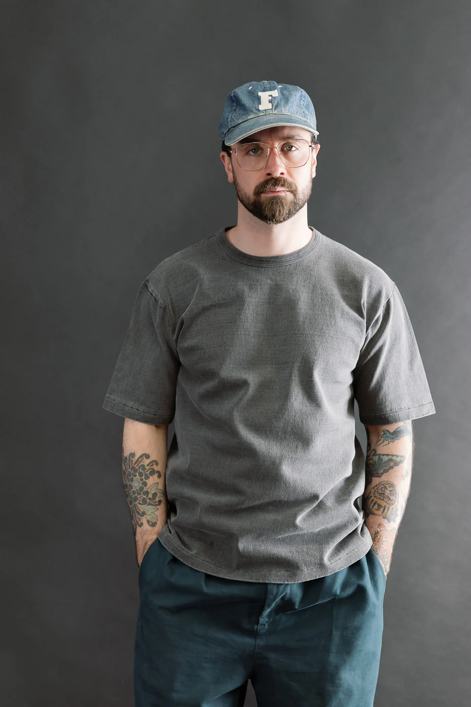 9.5oz "Stand Wheel" Pigment Dyed Heavyweight Tee - Sumikuro - Image 8