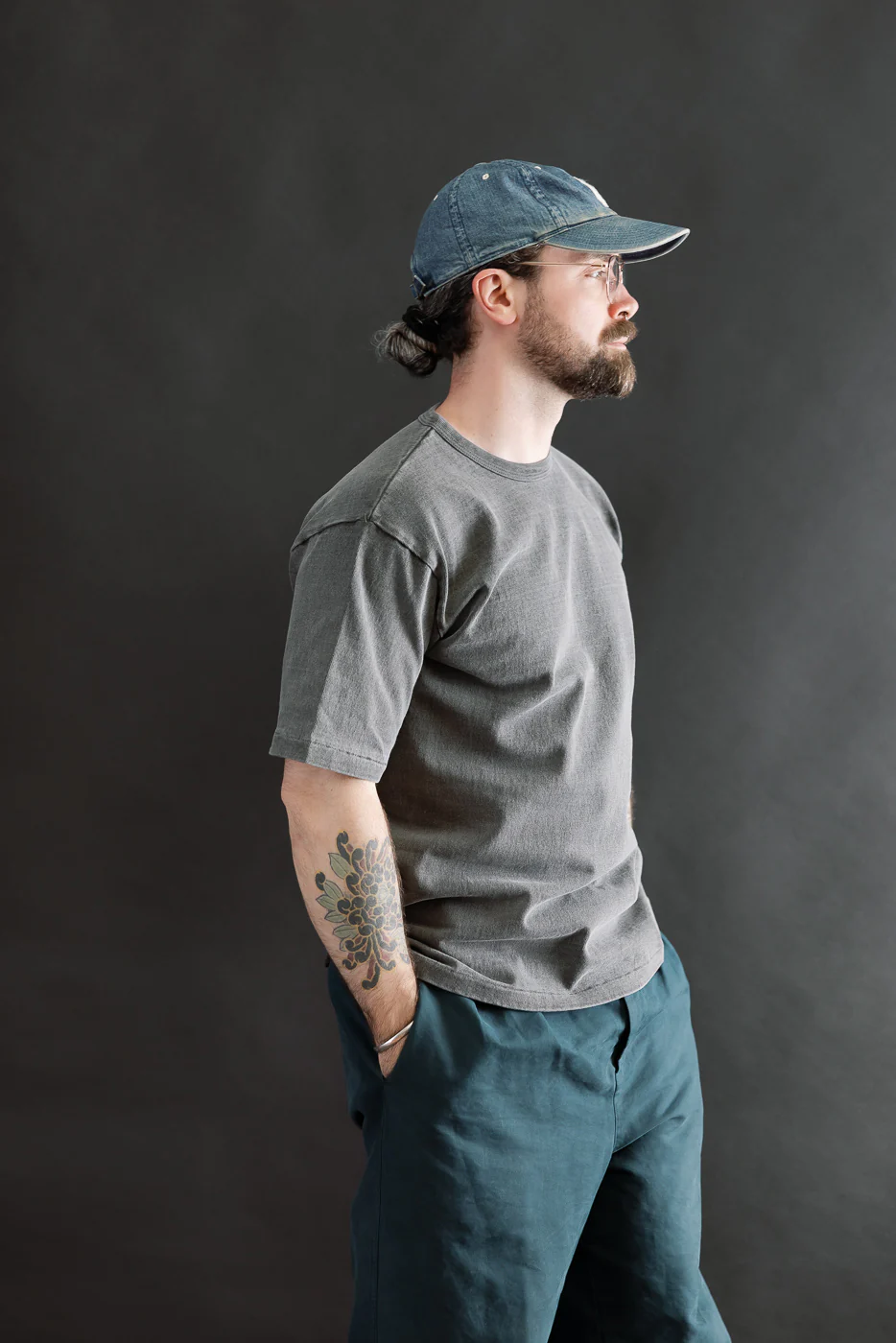 9.5oz "Stand Wheel" Pigment Dyed Heavyweight Tee - Sumikuro - Image 9