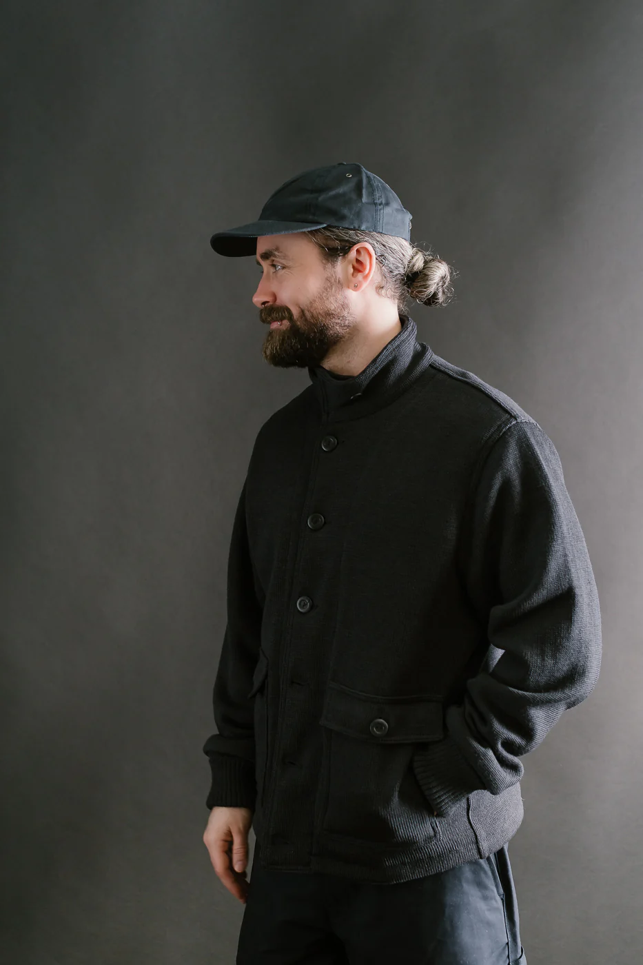 Submariner Sweater Coat - Dark Charcoal - Image 15