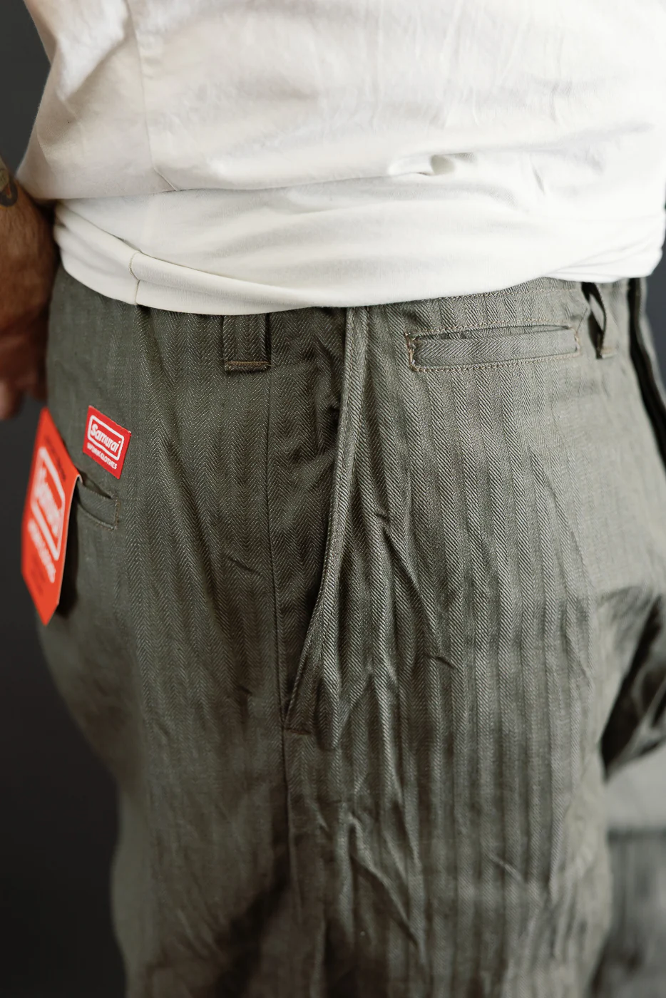 SWC600C-HBII - 13oz Neppy HBT Military - Wide Trousers - Image 17