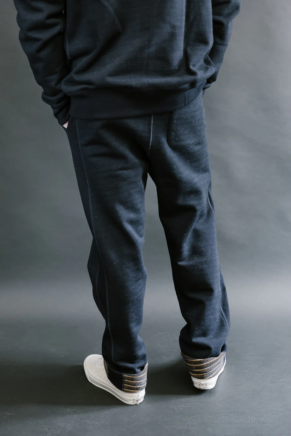Sweat Pants - Real Indigo Blanket Striped French Terry - Image 13