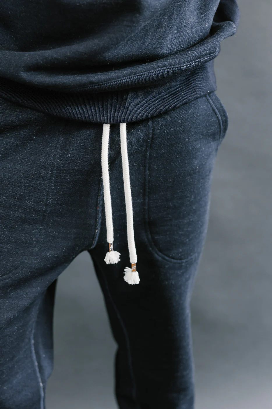 Sweat Pants - Real Indigo Blanket Striped French Terry - Image 16