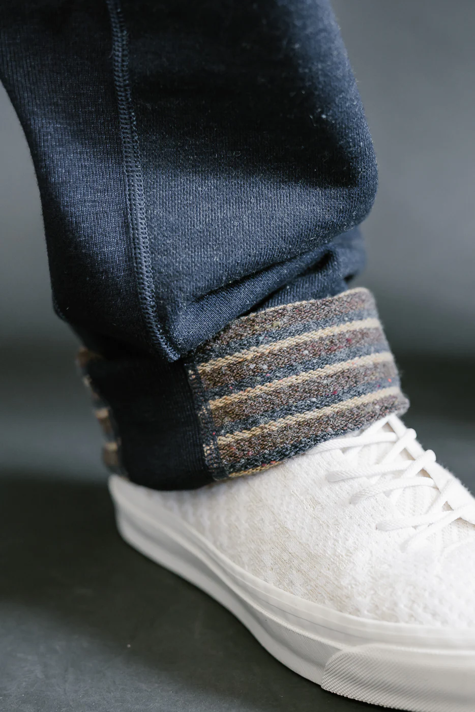 Sweat Pants - Real Indigo Blanket Striped French Terry - Image 17