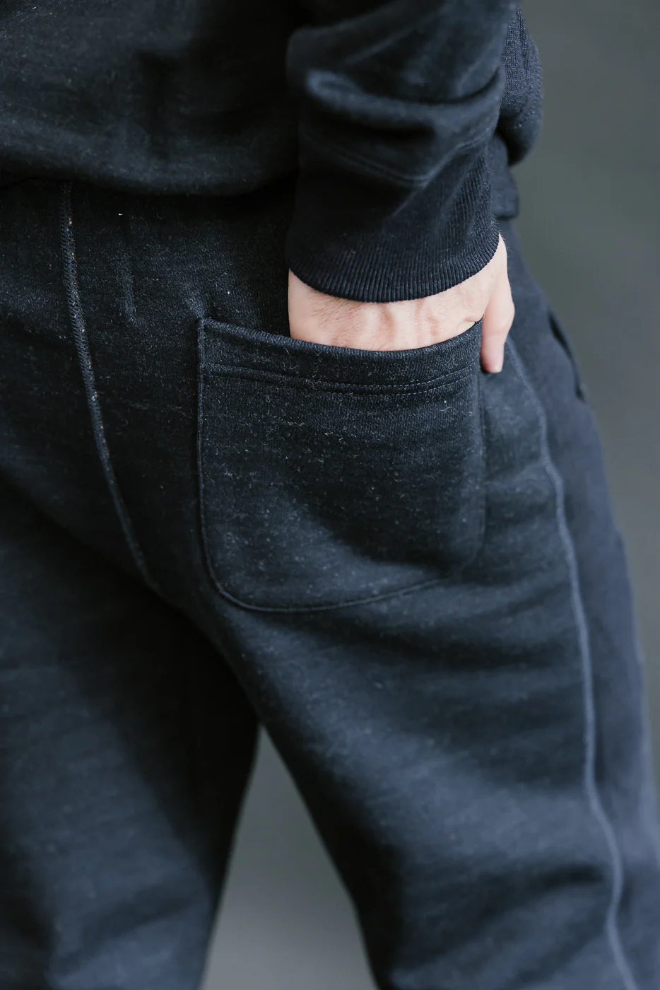 Sweat Pants - Real Indigo Blanket Striped French Terry - Image 19
