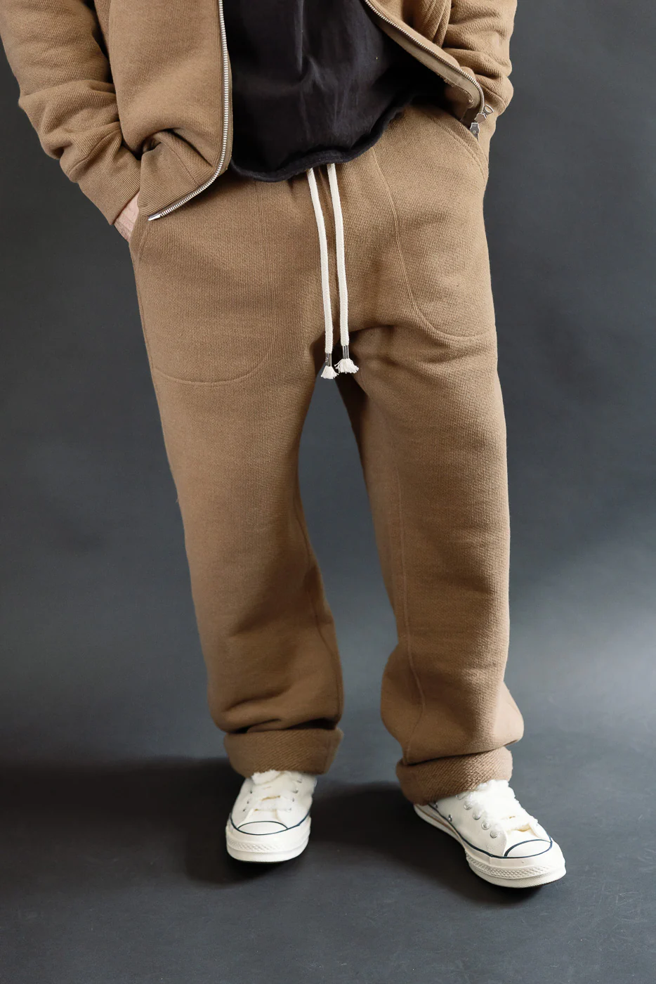 Sweatpant - Iron Mordant Double Heavyweight French Terry Foxfibre® - Coyote 80 - Image 10