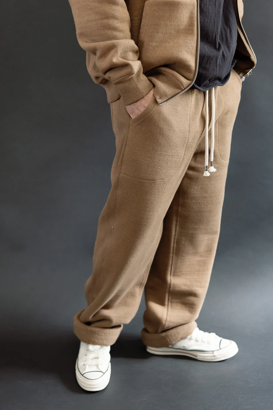 Sweatpant - Iron Mordant Double Heavyweight French Terry Foxfibre® - Coyote 80 - Image 11