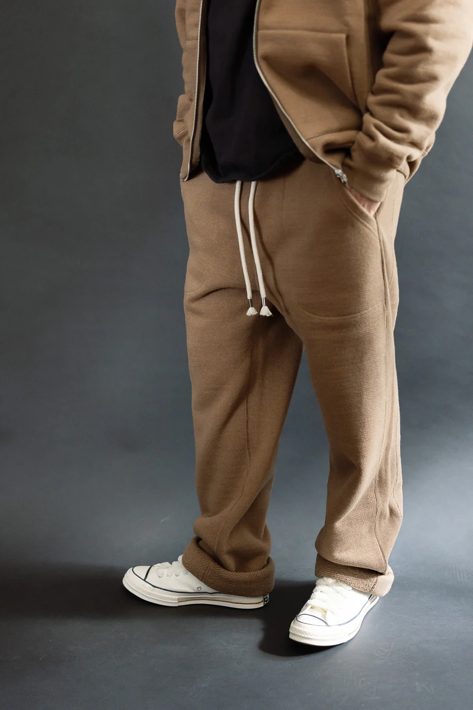 Sweatpant - Iron Mordant Double Heavyweight French Terry Foxfibre® - Coyote 80 - Image 14
