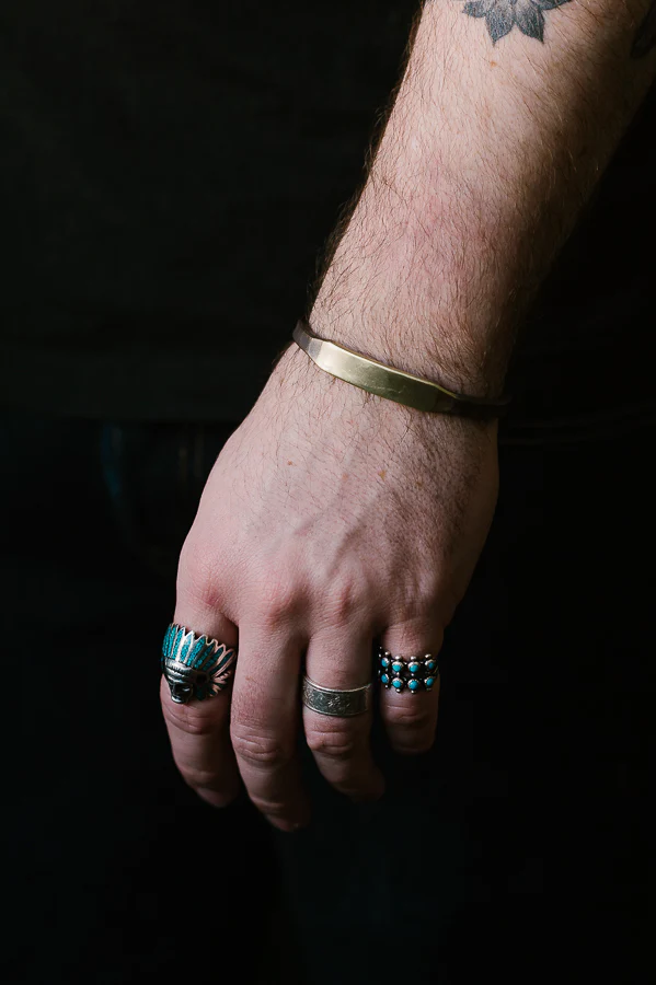 The ID Cuff - Work Patina - Brass - Image 4
