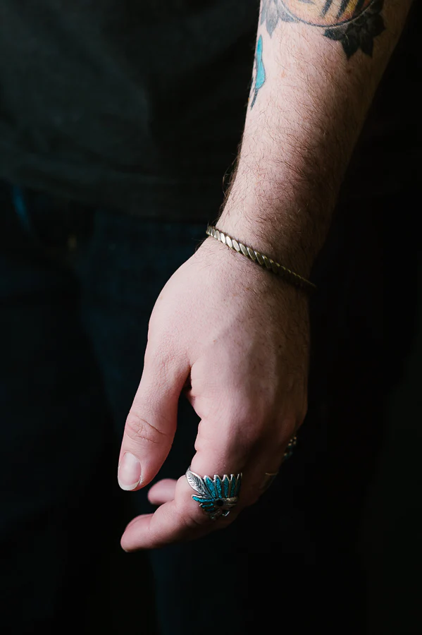 The Plait Cuff - Work Patina - Brass - Image 5
