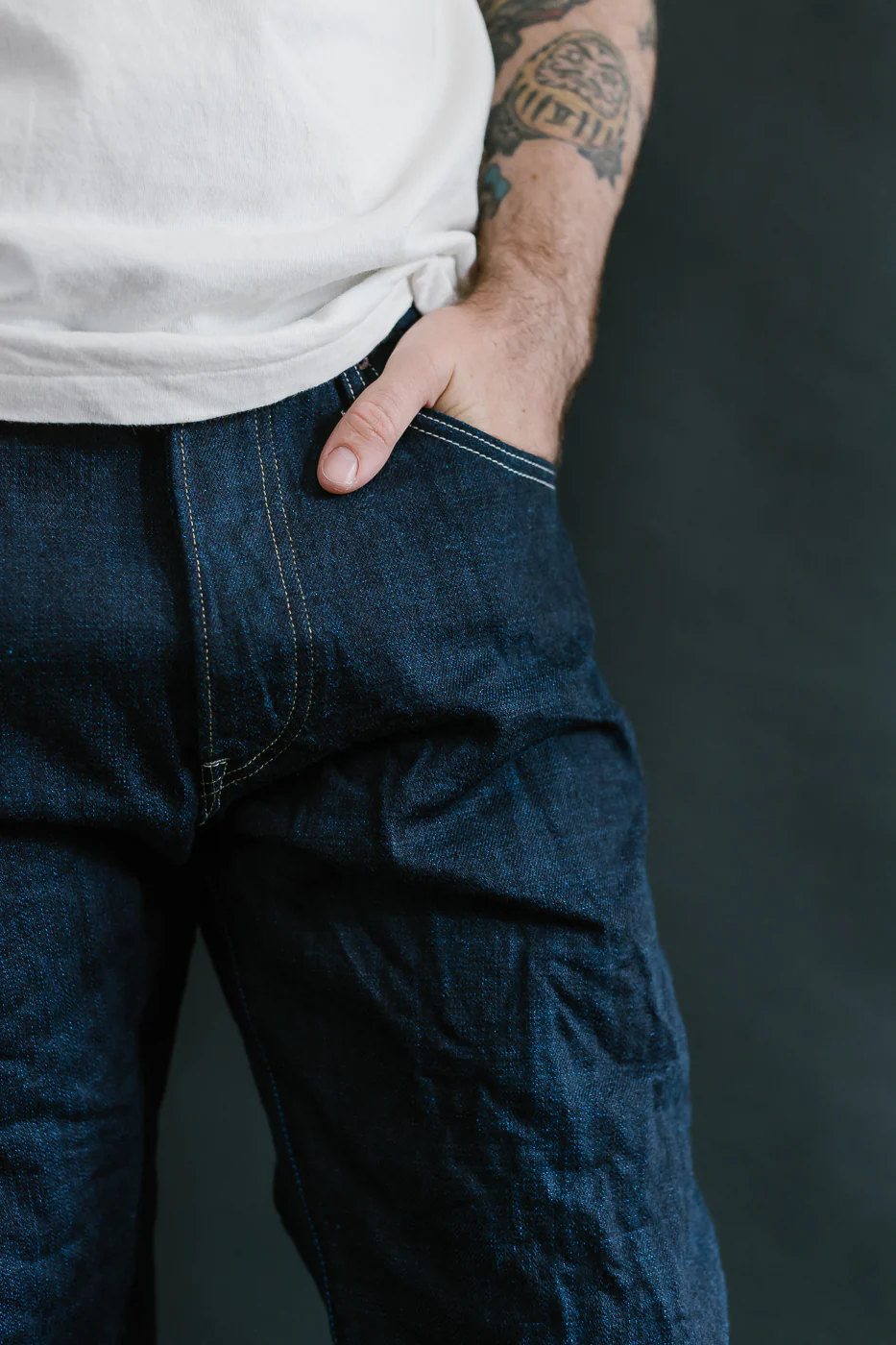 TNK101TB - 16.5oz "YURAI" Selvedge Natural Indigo x Cobalt - Regular Straight - Image 17