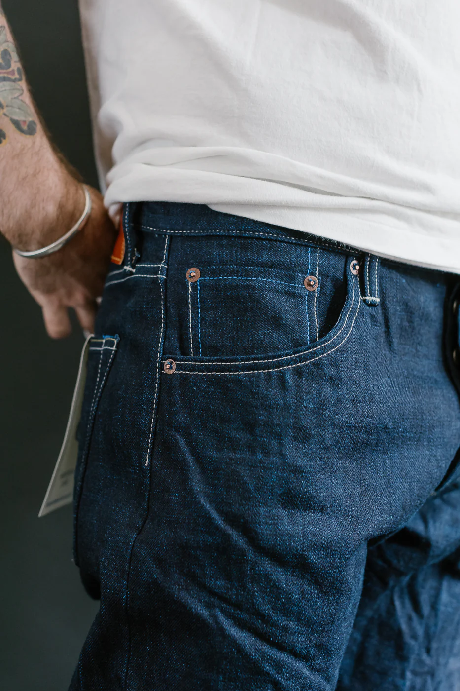 TNK101TB - 16.5oz "YURAI" Selvedge Natural Indigo x Cobalt - Regular Straight - Image 18