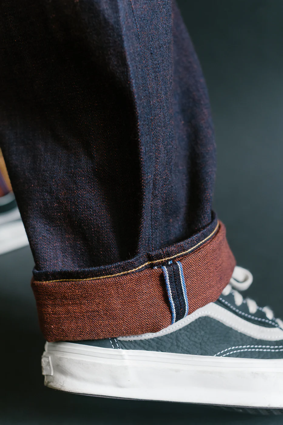 TNK103KH - 14.5oz "KAKISHIBU" Selvedge Indigo x Persimmon - Loose Straight - Image 21