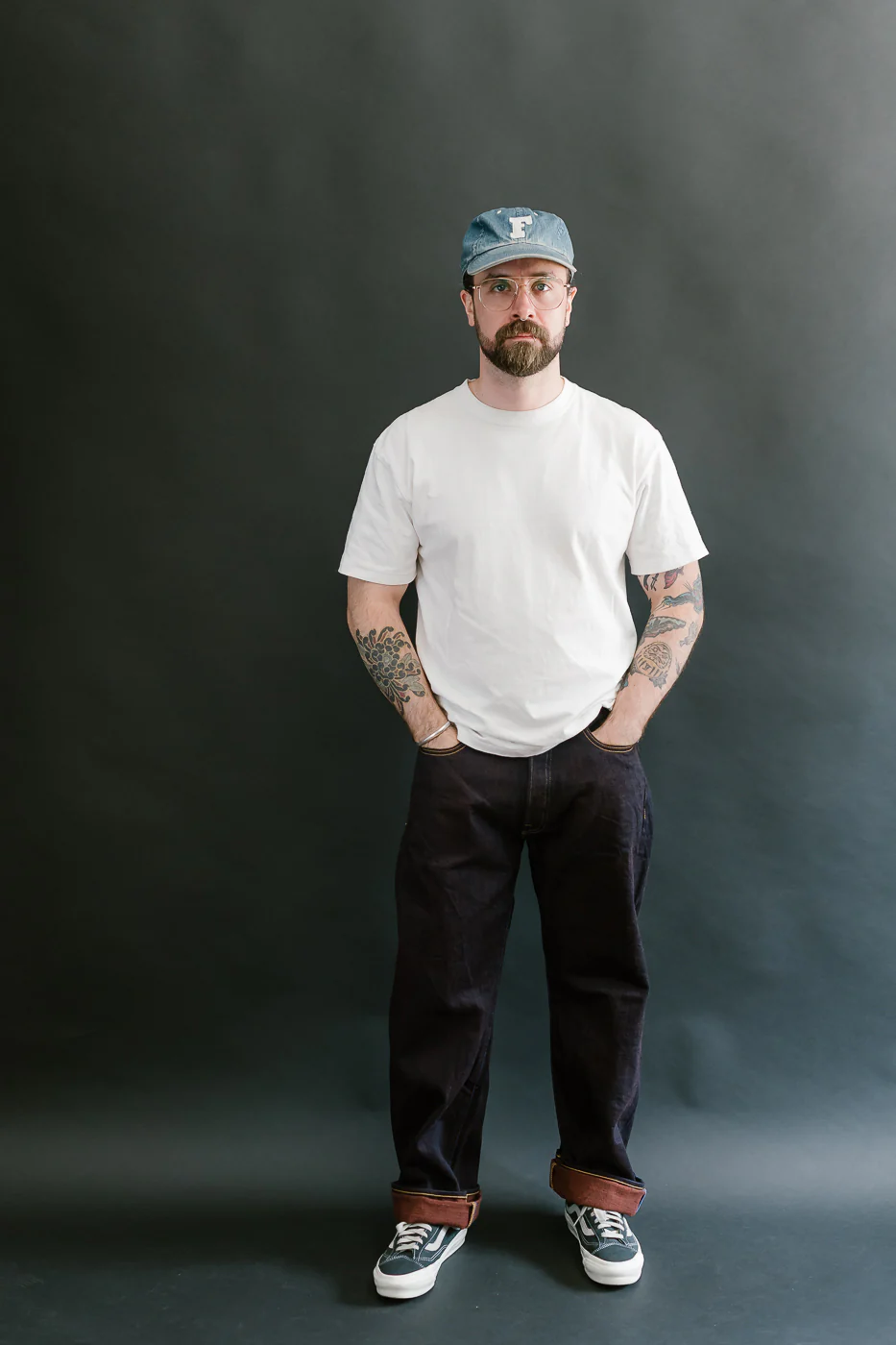 TNK103KH - 14.5oz "KAKISHIBU" Selvedge Indigo x Persimmon - Loose Straight - Image 7