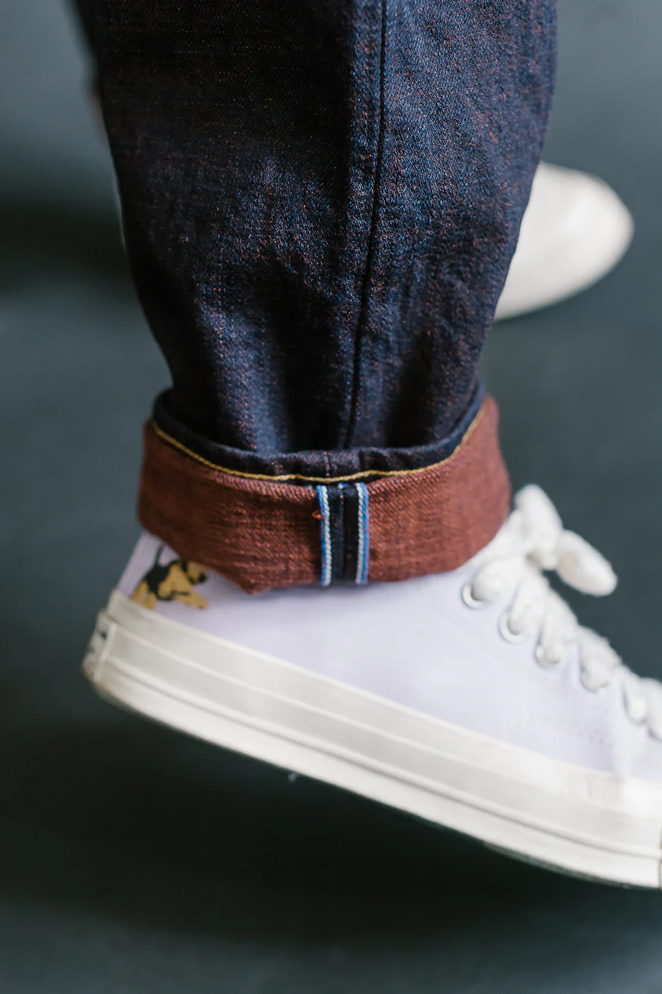 TNK202KH - 14.5oz "KAKISHIBU" Selvedge Indigo x Persimmon - High Tapered - Image 22