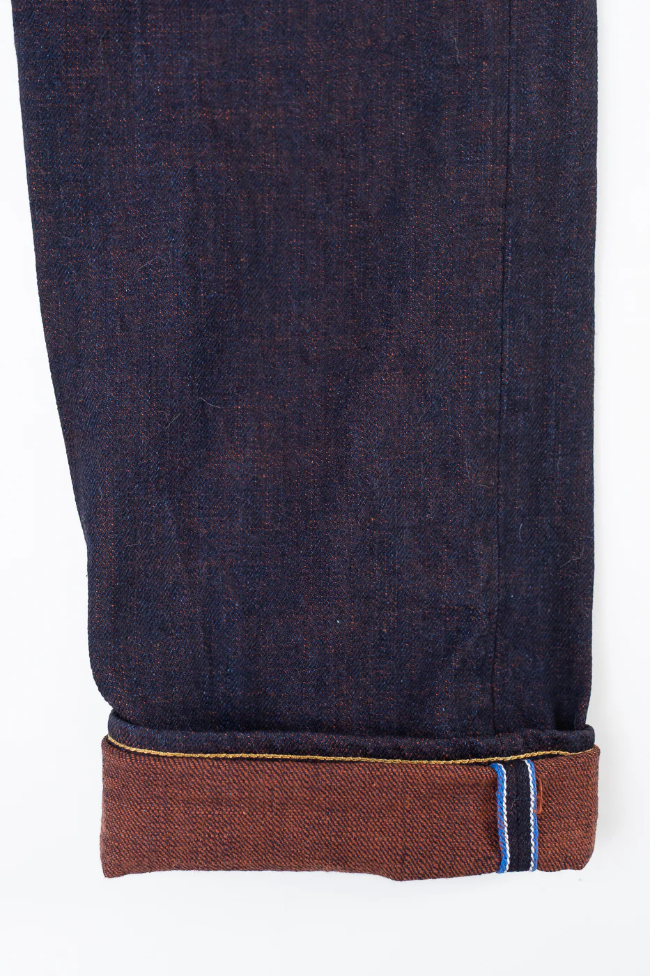 TNK202KH - 14.5oz "KAKISHIBU" Selvedge Indigo x Persimmon - High Tapered - Image 5