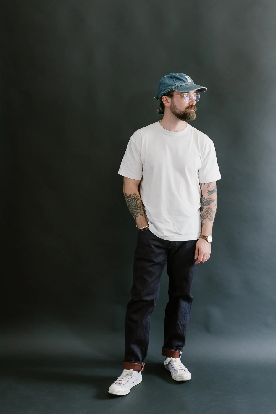 TNK202KH - 14.5oz "KAKISHIBU" Selvedge Indigo x Persimmon - High Tapered - Image 7