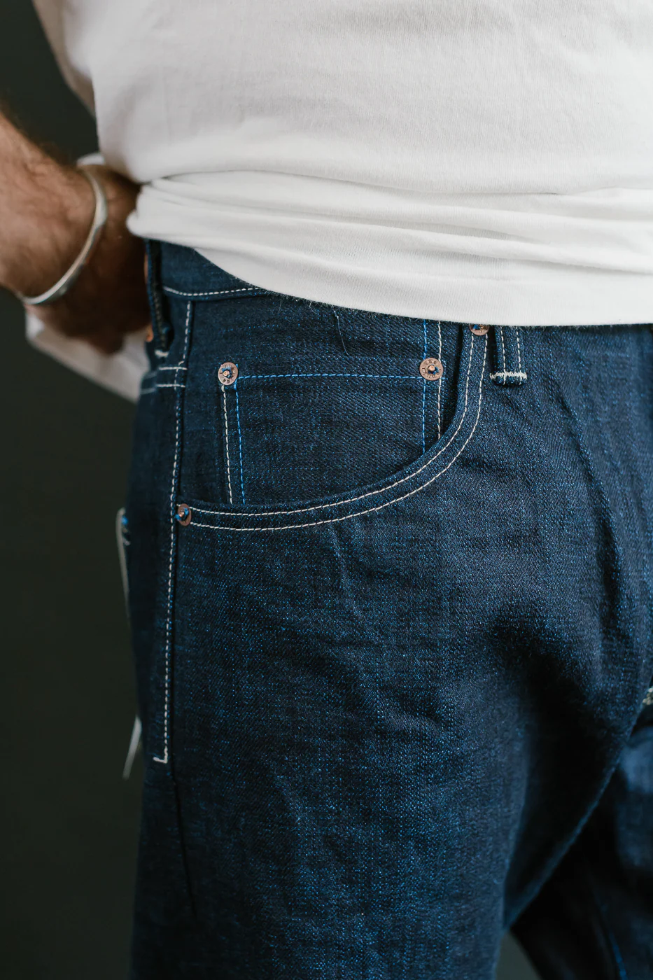 TNK202TB - 16.5oz "YURAI" Selvedge Natural Indigo x Cobalt - High Tapered - Image 18