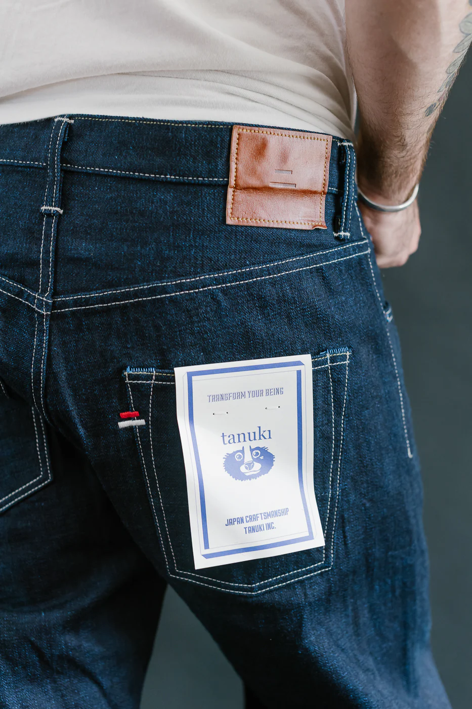 TNK202TB - 16.5oz "YURAI" Selvedge Natural Indigo x Cobalt - High Tapered - Image 19