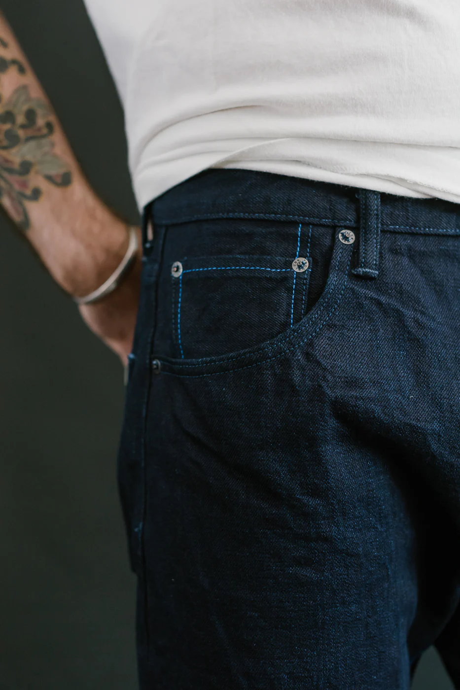 TNK203ID - 15oz "IDxID" Selvedge Indigo x Indigo - Draft Taper - Image 18
