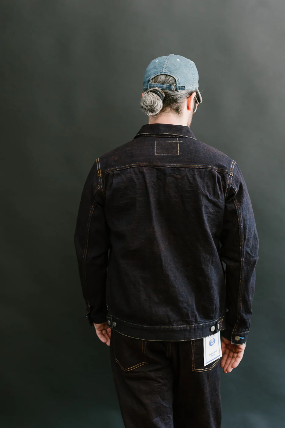TNK402KH - 14.5oz "KAKISHIBU" Selvedge Indigo x Persimmon - Type II Jacket - Image 14