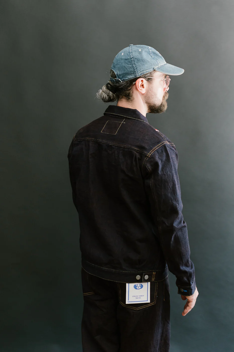 TNK402KH - 14.5oz "KAKISHIBU" Selvedge Indigo x Persimmon - Type II Jacket - Image 15