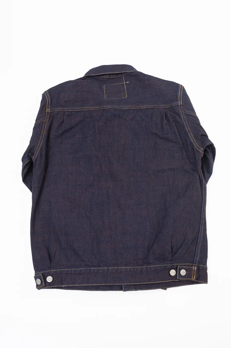 TNK402KH - 14.5oz "KAKISHIBU" Selvedge Indigo x Persimmon - Type II Jacket - Image 7