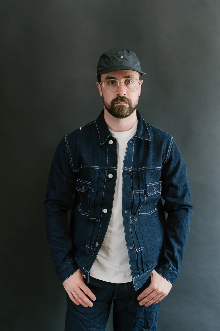TNK402TB - 16.5oz "YURAI" Selvedge  Natural Indigo x Cobalt - Type II Jacket - Image 10