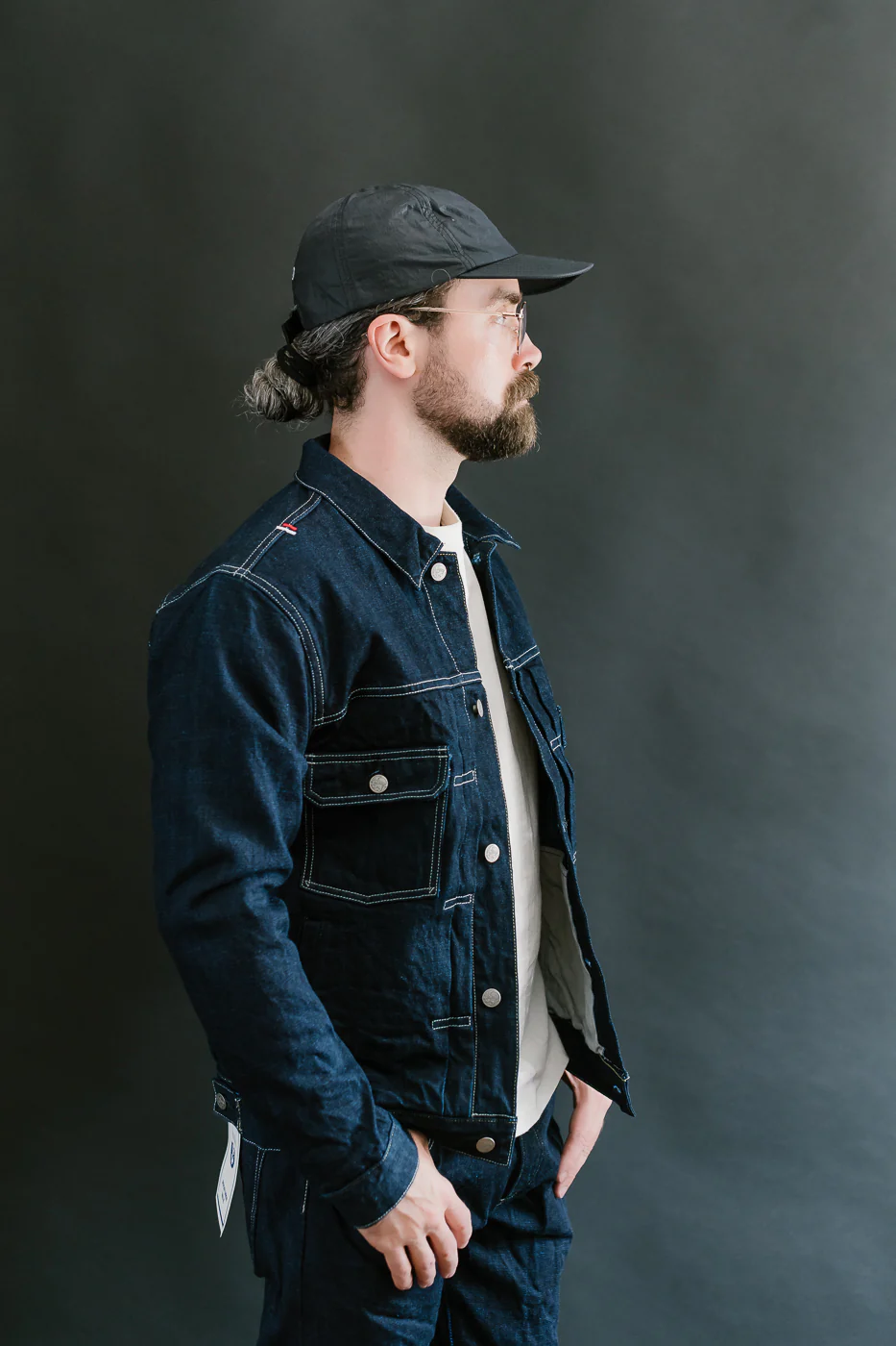 TNK402TB - 16.5oz "YURAI" Selvedge  Natural Indigo x Cobalt - Type II Jacket - Image 15