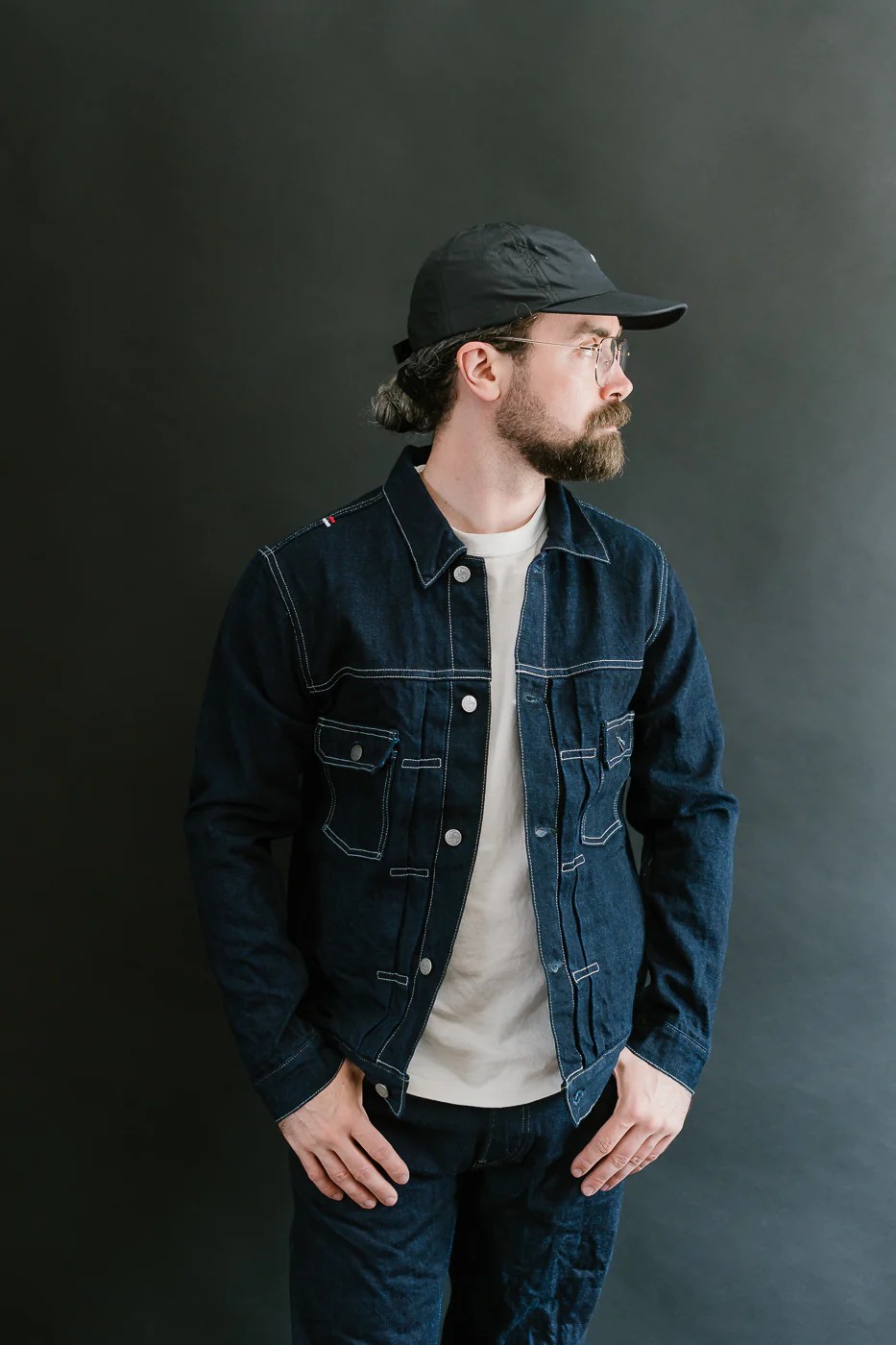 TNK402TB - 16.5oz "YURAI" Selvedge  Natural Indigo x Cobalt - Type II Jacket - Image 16