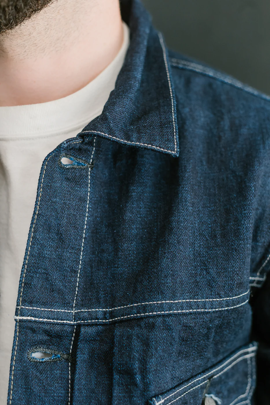 TNK402TB - 16.5oz "YURAI" Selvedge  Natural Indigo x Cobalt - Type II Jacket - Image 17